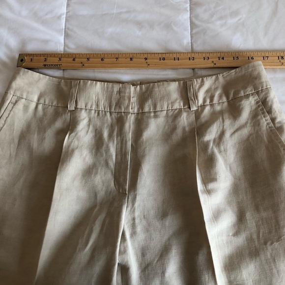 Vintage Escada Tan Linen/Silk Lagen Look Pants Suit 12-14 - Picture 10 of 16